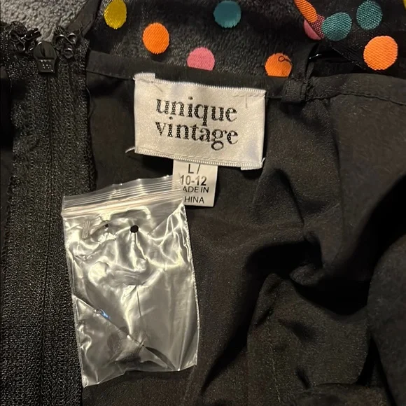 Unique Vintage Polka Dot Party Dress Size Large - Picture 7 of 7